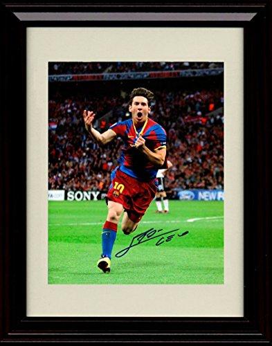 8x10 Framed Lionel Messi Autograph Promo Print - Great Ever? - Spanish Club Barcelona Framed Print - Soccer FSP - Framed   