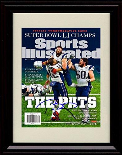 8x10 Framed Tom Brady - New England Patriots SI Autograph Promo Print - Miracle Victory Framed Print - Pro Football FSP - Framed   