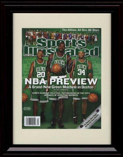 8x10 Framed Kevin Garnett SI Autograph Promo Print - 2008 Boston Celtics Big 3 Framed Print - Pro Basketball FSP - Framed   