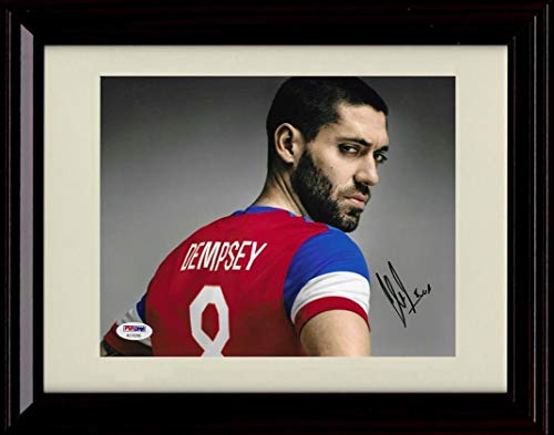 8x10 Framed Clint Dempsey - Number 8 - Autograph Replica Print Framed Print - Soccer FSP - Framed   