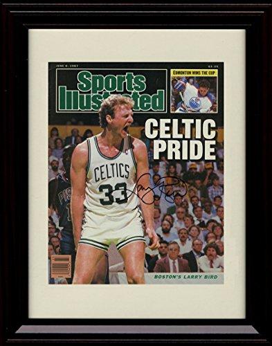 8x10 Framed Larry Bird SI Autograph Promo Print - Boston Celtics Pride Framed Print - Pro Basketball FSP - Framed   