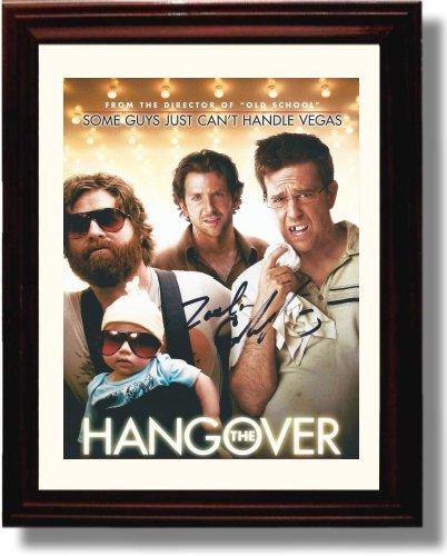 8x10 Framed Zach Galifianakis Autograph Promo Print - The Hangover Framed Print - Movies FSP - Framed   