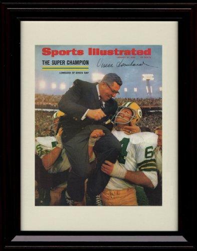 8x10 Framed Vince Lombardi - Green Bay Packers SI Autograph Promo Print Framed Print - Pro Football FSP - Framed   