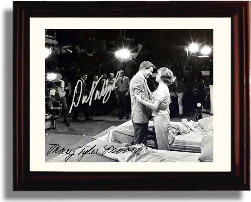8x10 Framed Dick Van Dyke Show Autograph Promo Print - Dick Van Dyke and Mary Tyler Moore Framed Print - Television FSP - Framed   