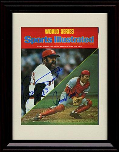 Gallery Framed Luis Tiant / Johnny Bench SI Autograph Replica Print - 1975 Series Gallery Print - Baseball FSP - Gallery Framed   