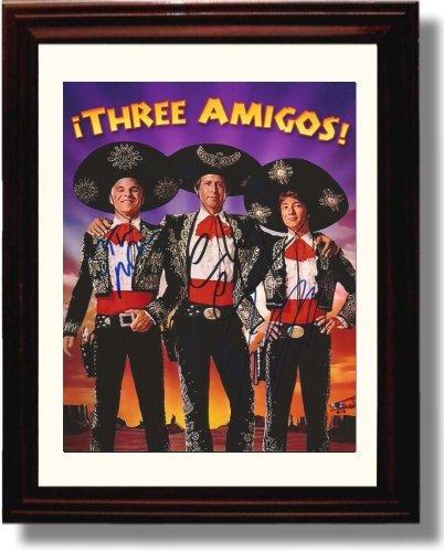8x10 Framed Steve Martin, Chevy Chase, and Martin Short Autograph Promo Print - Three Amigos Framed Print - Movies FSP - Framed   
