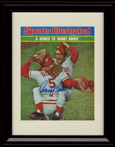 Gallery Framed Johnny Bench SI Autograph Replica Print - 75 Champs! Gallery Print - Baseball FSP - Gallery Framed   