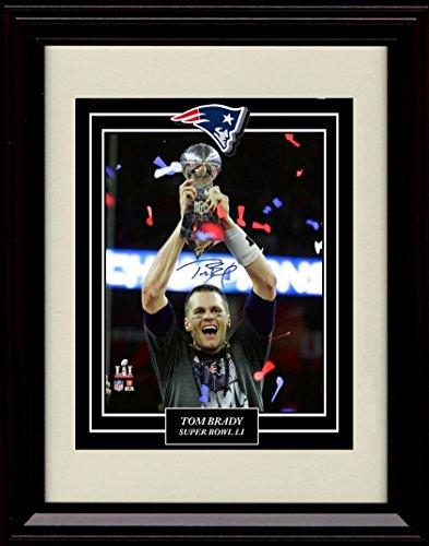 8x10 Framed Tom Brady - New England Patriots Autograph Promo Print - Greatest Game Ever - The GOAT! Framed Print - Pro Football FSP - Framed   