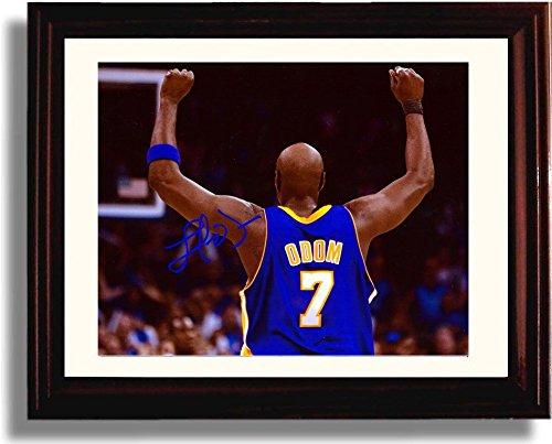 8x10 Framed Lamar Odom "#7" Los Angeles Lakers Autograph Promo Print Framed Print - Pro Basketball FSP - Framed   