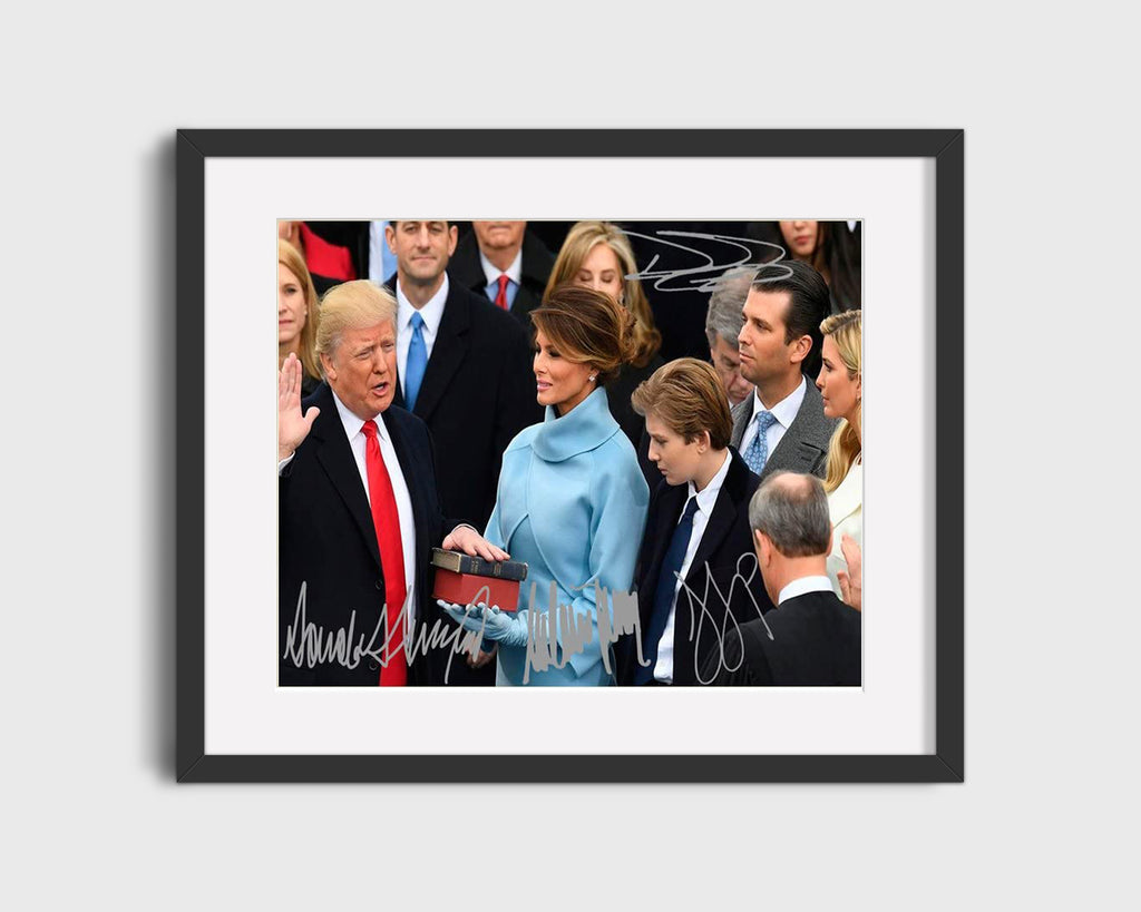 16x20 Framed 2016 Trump Presidential Inauguration Autograph Print Gallery Print - History FSP - Gallery Framed