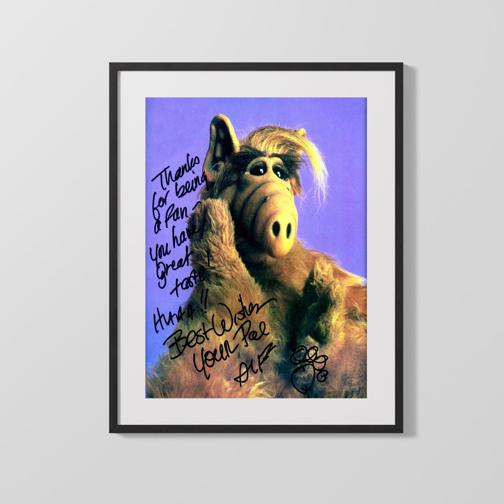 ALF - Fan Favorite - Autograph Print Television Vintage Framed Prints Gallery Frame 16x20