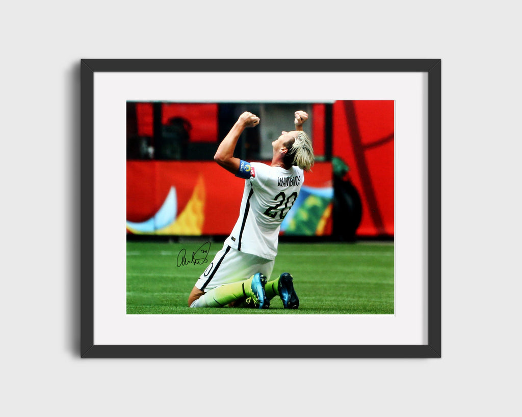 Abby Wambach Autograph Print - Team USA - Goal Celebration Soccer FramedSportPrints Gallery Frame 16x20