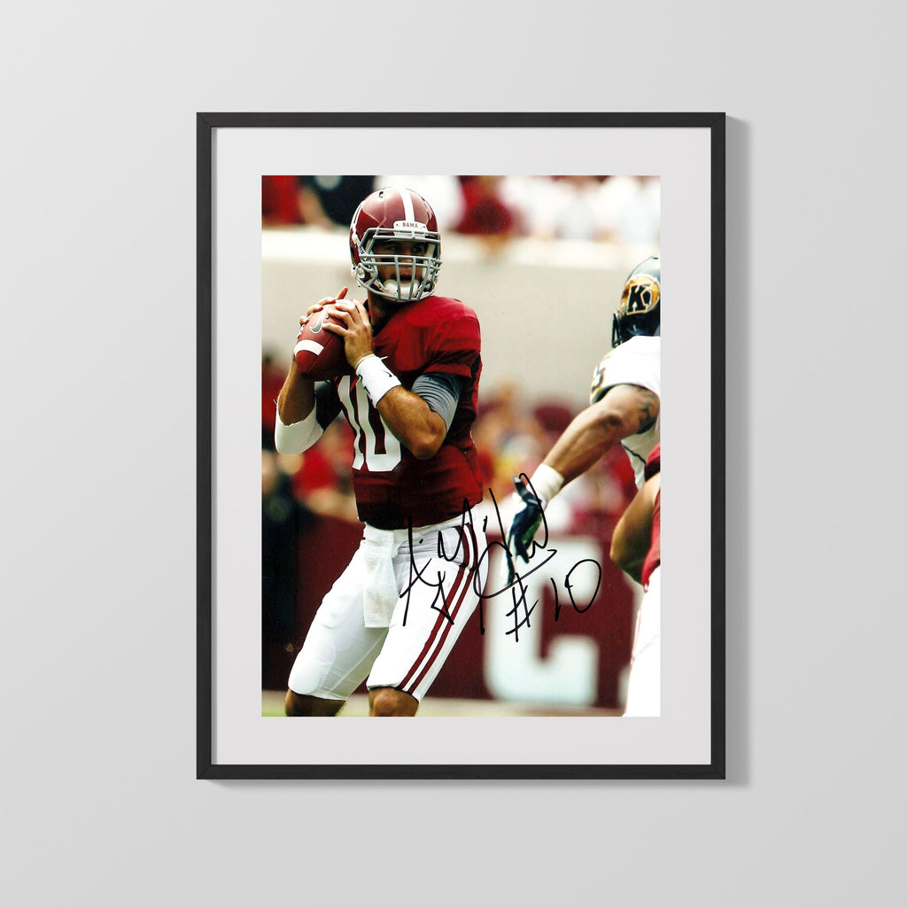 Alabama Autograph Print - AJ McCarron - Tide Commander College FSPrints Gallery Frame 16x20