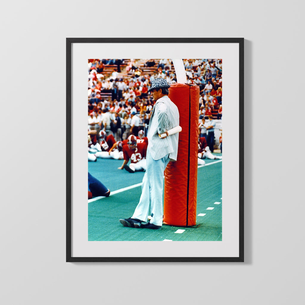 Alabama Football Print - Bear Bryant Sideline Style - Houndstooth Legend College FSPrints Gallery Frame 16x20