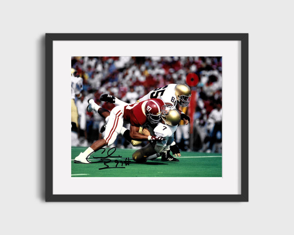 Alabama Autograph Print - Cornelius Bennett - The Sack College FSPrints Gallery Frame 16x20