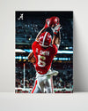 Alabama Autograph Print - DeVonta Smith 2nd & 26 - Forever Tide Hero College FSPrints Poster 16x20