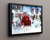 Alabama Autograph Print - Nick Saban Trophy Raise - Roll Trophy Tide College FSPrints Floating Canvas 16x20