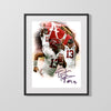 Alabama Autograph Print - Tua Tagovailoa Collage - Hawaiian Heat College FSPrints Gallery Frame 16x20