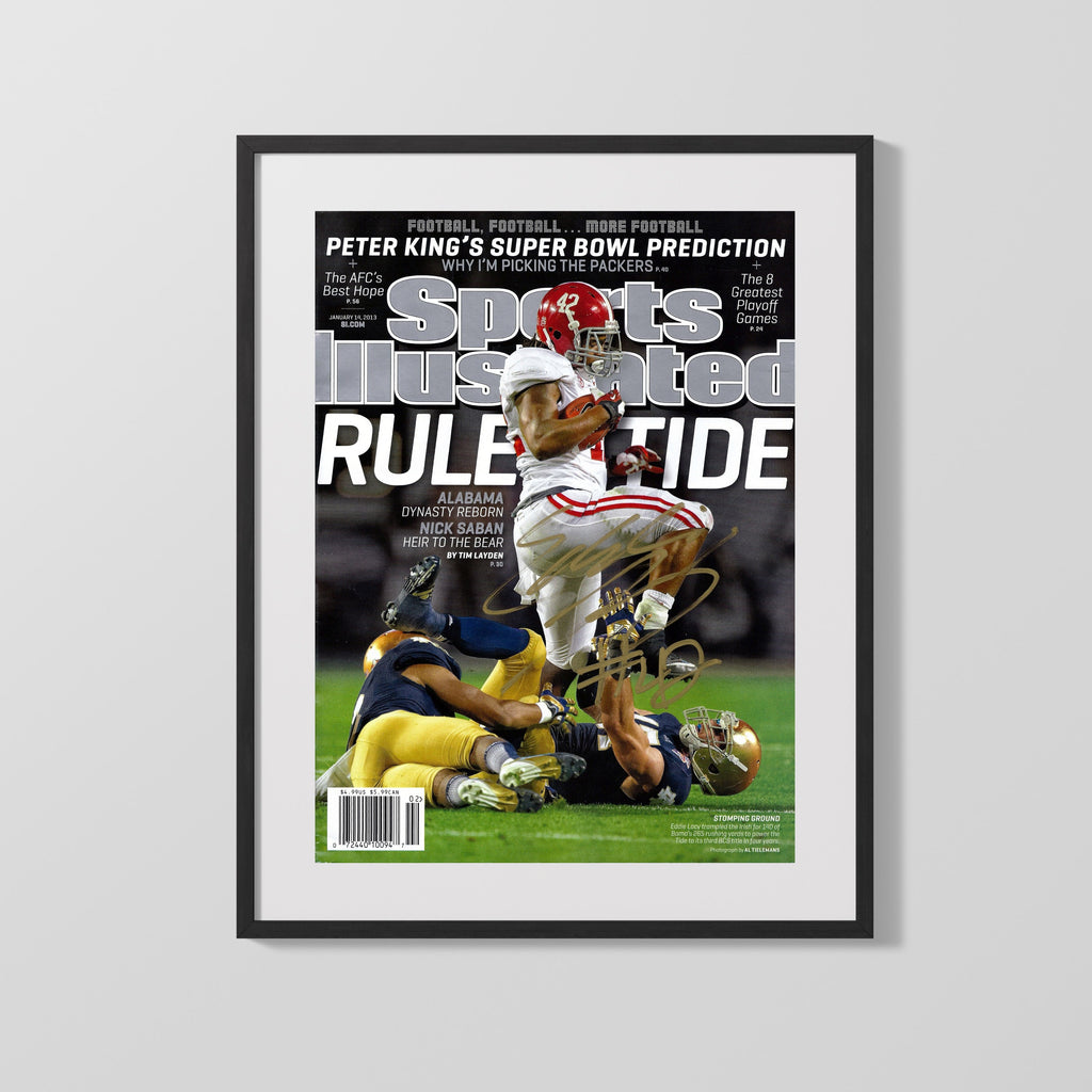 Alabama Autograph SI Print - Eddie Lacy Rule Tide - Power Back Glory College FSPrints Gallery Frame 16x20
