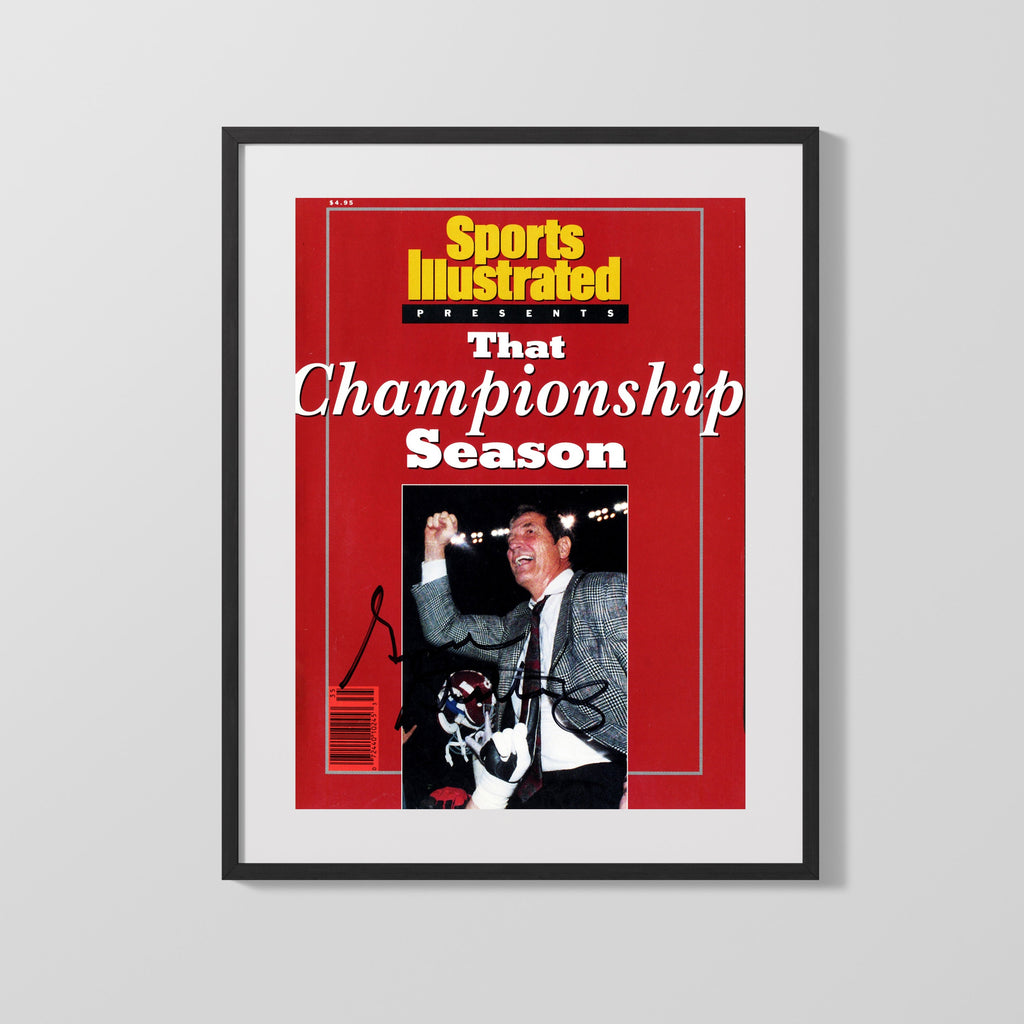 Alabama Autograph SI Print - Gene Stallings - That Championship Season College FSPrints Gallery Frame 16x20
