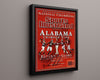 Alabama Autograph SI Print - Nick Saban - Return to Glory 2009 College FSPrints Floating Canvas 16x20