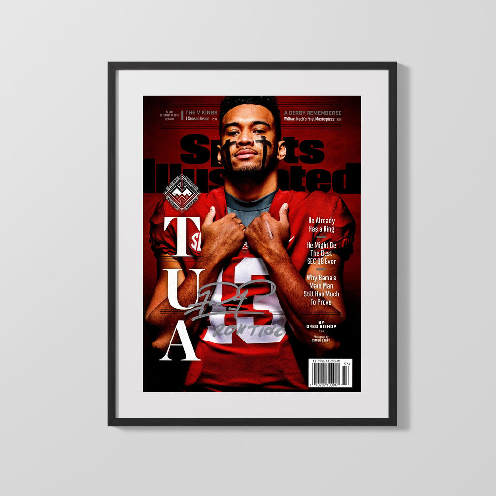 Alabama Autograph SI Print - Tua Tagovailoa - Roll Tide Legacy College FSPrints Gallery Frame 16x20