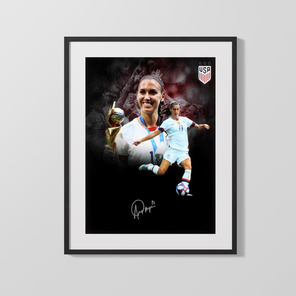 Alex Morgan Autograph Print - Team USA - Trophy Moment Soccer FramedSportPrints Gallery Frame 16x20
