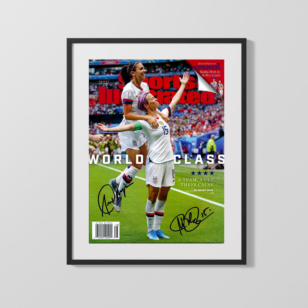 Alex Morgan and Megan Rapinoe Autograph Print - Team USA - World Champions SI Cover Soccer FramedSportPrints Gallery Frame 16x20