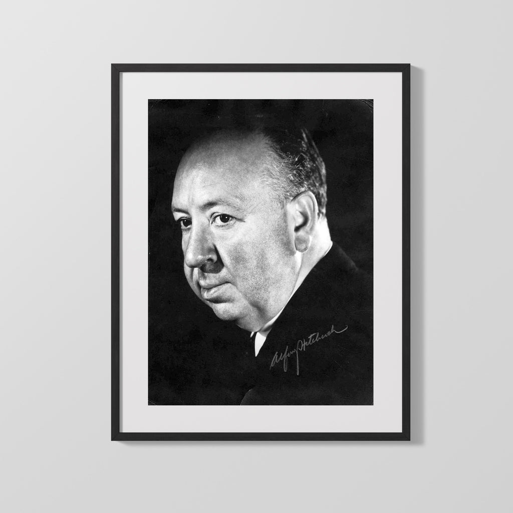 Alfred Hitchcock - Director Portrait - Autograph Print Television Vintage Framed Prints Gallery Frame 16x20