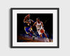 Allen Iverson Autograph Print - Sixers vs Lakers - Answer vs Mamba