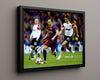 Andres Iniesta Autograph Print - Barcelona - Champions League Drive Soccer FramedSportPrints Floating Canvas 16x20