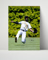 Andrew McCutchen Autograph Print - Diving Catch - Pirate Flash