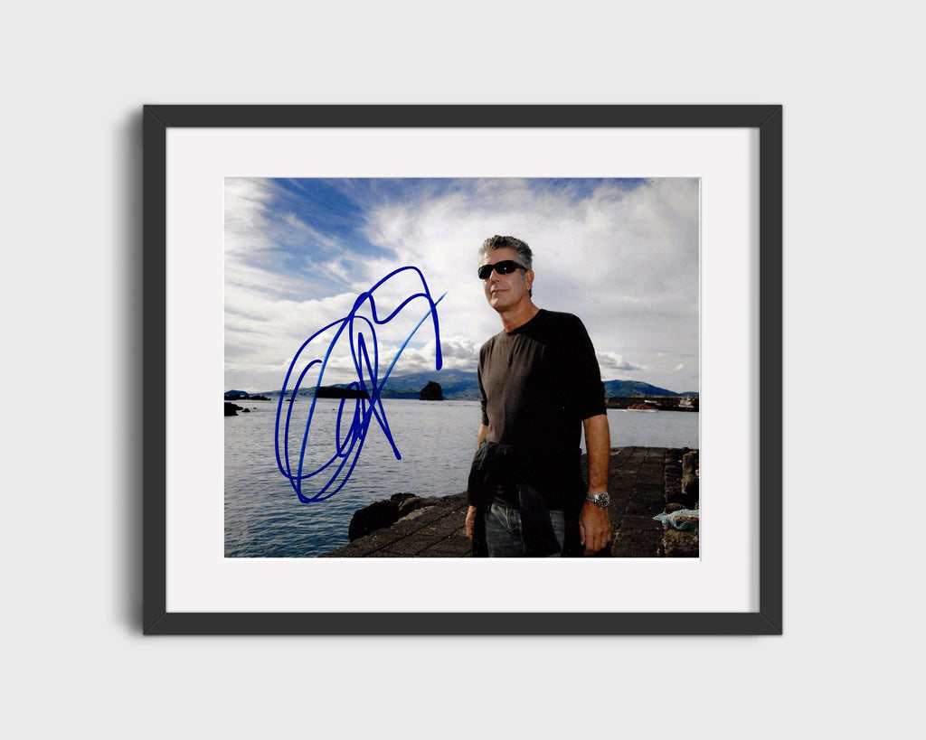 Anthony Bourdain - Travel Icon - Autograph Print Television Vintage Framed Prints Gallery Frame 16x20