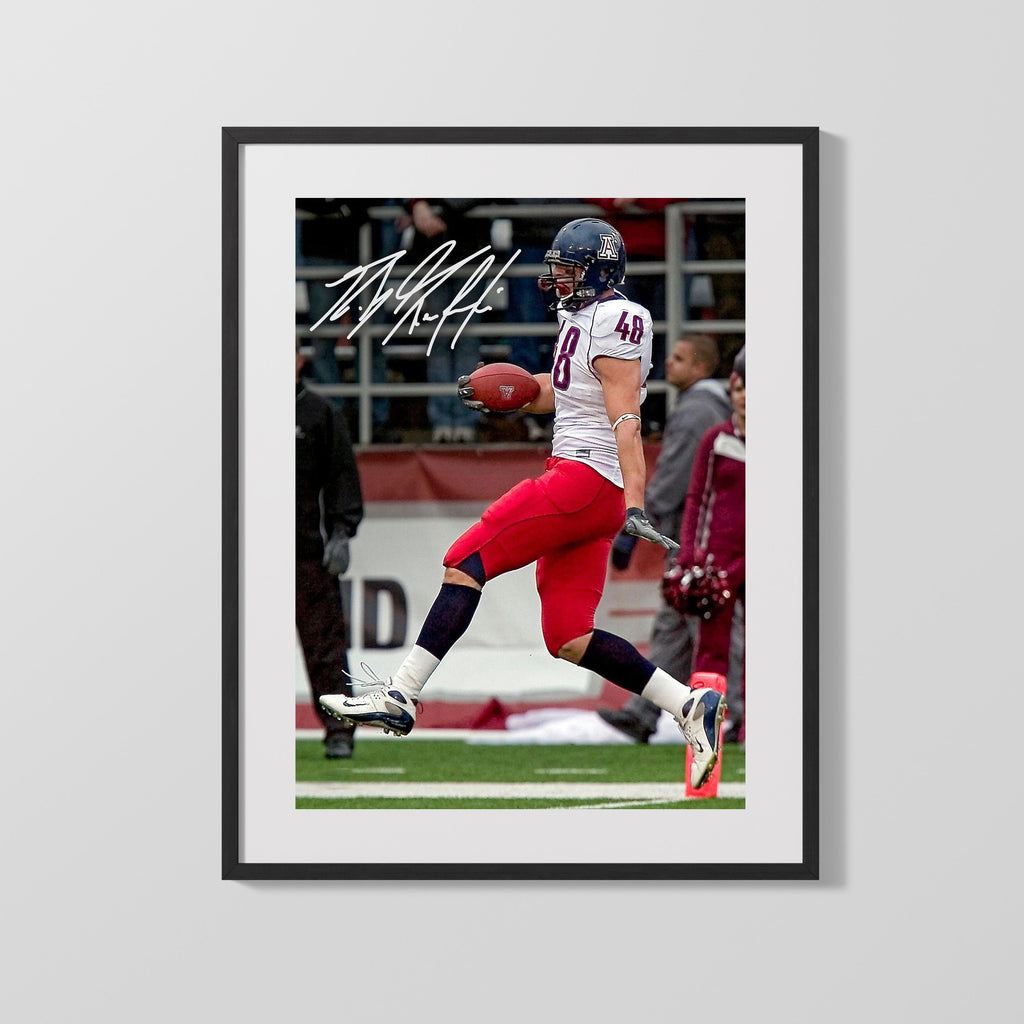 Arizona Autograph Print - Rob Gronkowski TD Run - Wildcat Spike King College FSPrints Gallery Frame 16x20