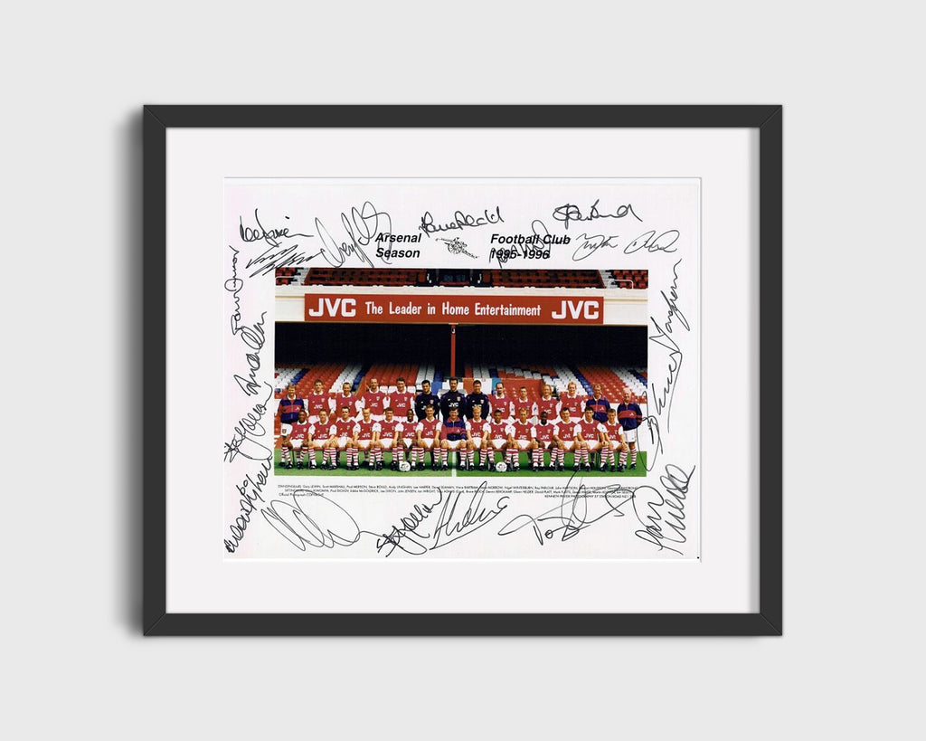 Arsenal - 1995 96 Squad - Team Signed Soccer FramedSportPrints Gallery Frame 16x20
