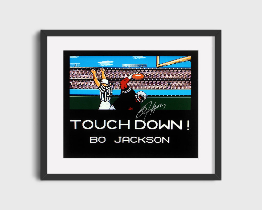 Auburn Autograph Print - Bo Jackson Tecmo Bowl - 8-Bit Legend College FSPrints Gallery Frame 16x20