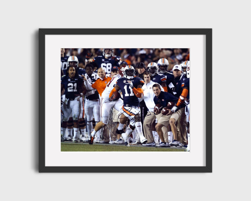 Auburn Autograph Print - Kick Six Chris Davis - Still running College FSPrints Gallery Frame 16x20