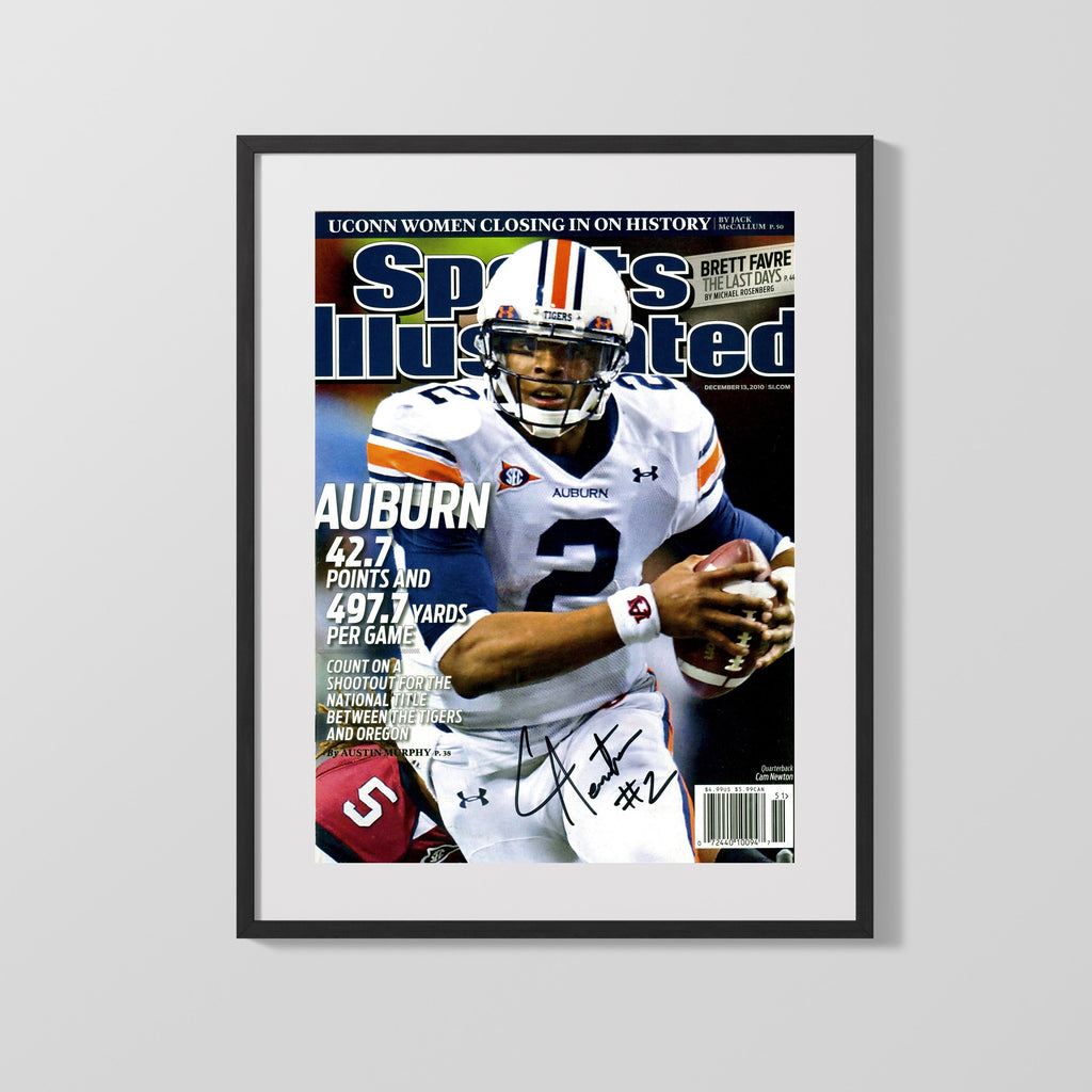 Auburn Autograph SI Print - Cam Newton - Heisman Season College FSPrints Gallery Frame 16x20