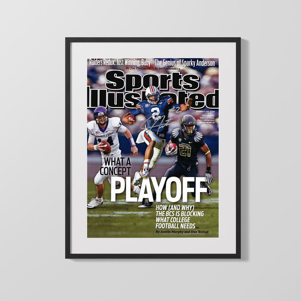 Auburn Autograph SI Print - Cam Newton Playoff Concept - Superman Mode College FSPrints Gallery Frame 16x20