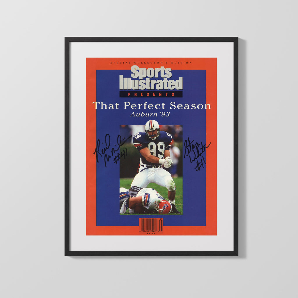 Auburn Autograph SI Print - Stan White - Perfect Season 1993 College FSPrints Gallery Frame 16x20