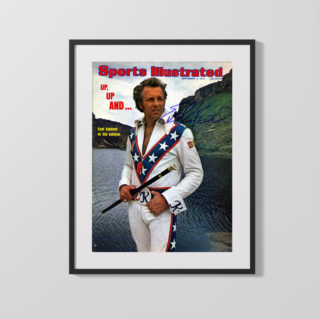 Autograph SI Print - Evel Knievel - Snake River Canyon Cover Sports - Others FSPrints Gallery Frame 16x20