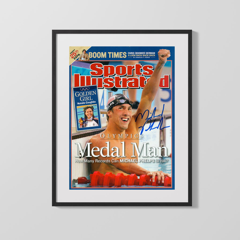 Autograph SI Print - Michael Phelps - Medal Man Splash Sports - Others FSPrints Gallery Frame 16x20
