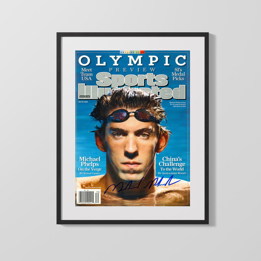 Autograph SI Print - Michael Phelps - Olympic Focus Sports - Others FSPrints Gallery Frame 16x20