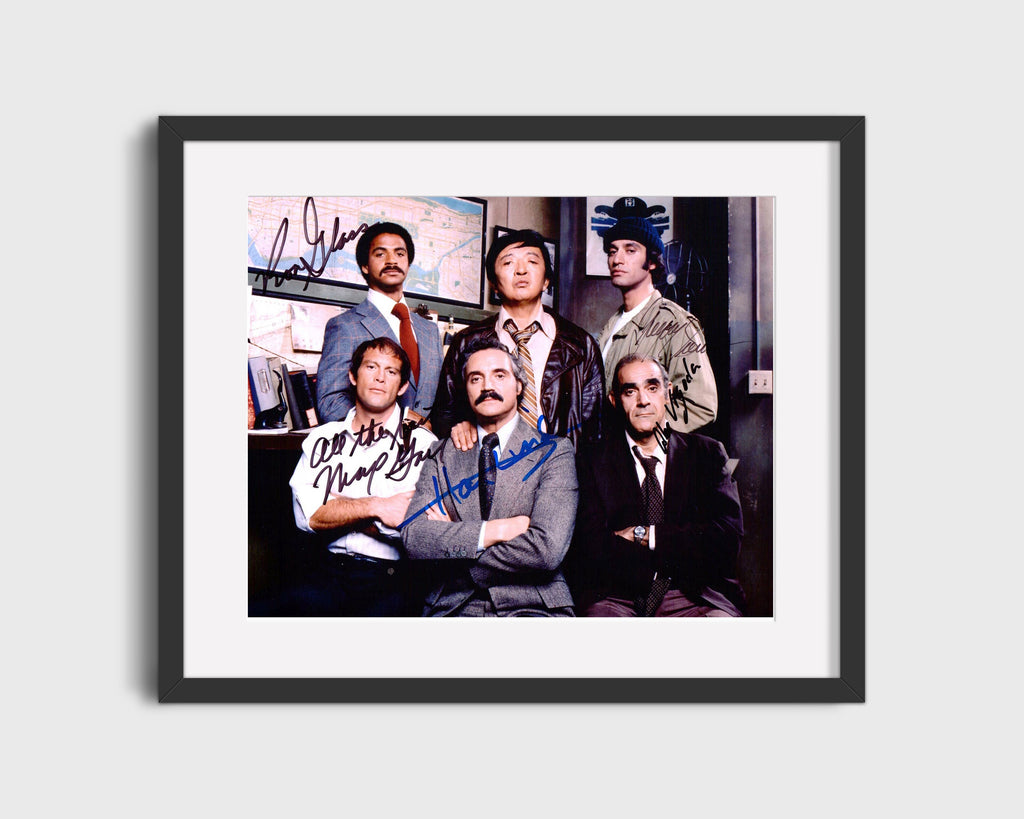 Barney Miller - Cast Group - Autograph Show Portrait Television Vintage Framed Prints Gallery Frame 16x20