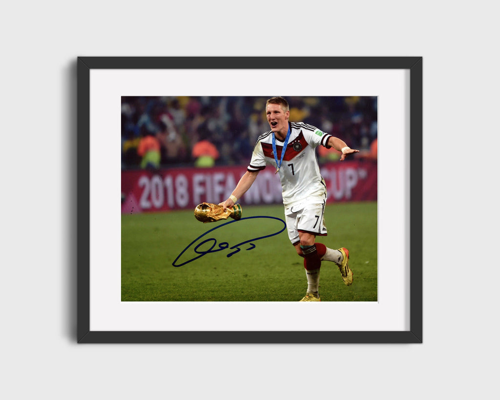 Bastian Schweinsteiger Autograph Print - Germany - World Cup Glory Soccer FramedSportPrints Gallery Frame 16x20