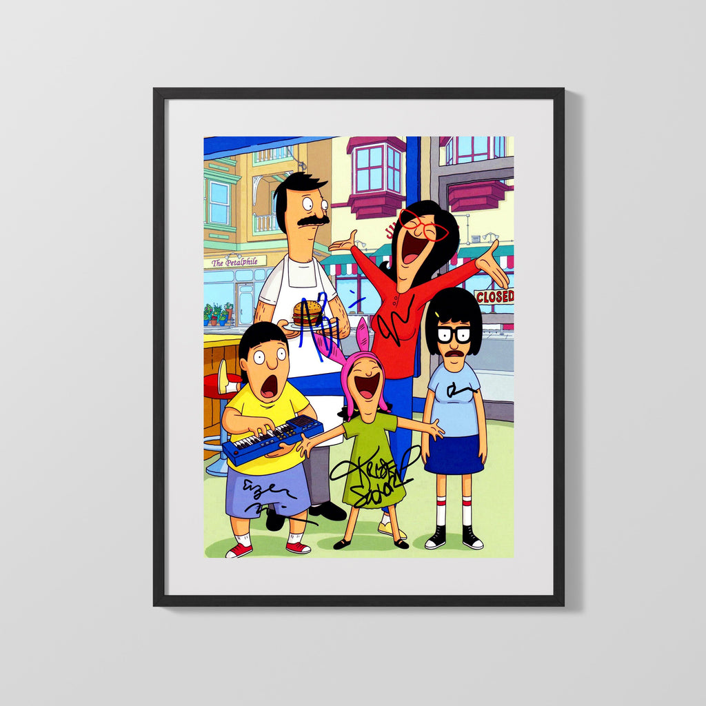 Bobs Burgers - Belcher Family - Autograph Print Television Vintage Framed Prints Gallery Frame 16x20