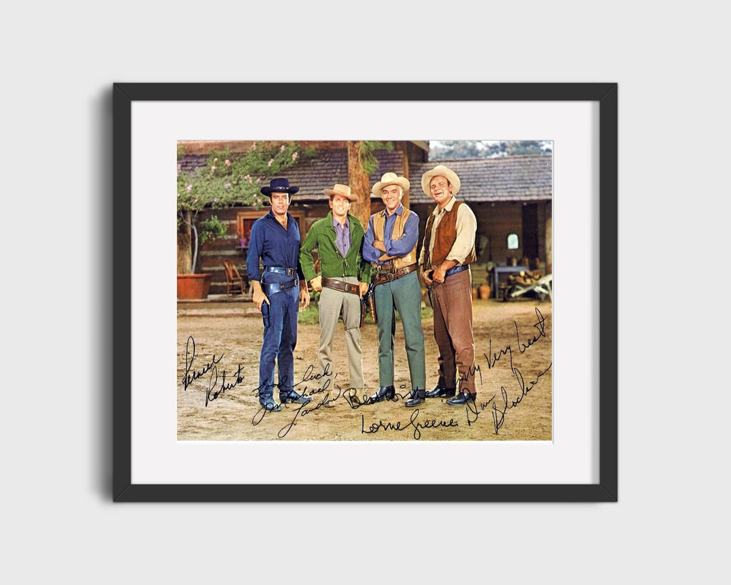 Bonanza - Western Legends - Autograph Print Television Vintage Framed Prints Gallery Frame 16x20