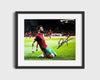 Bruno Fernandes Portugal Autograph Print - Sliding Glory Soccer FramedSportPrints Gallery Frame 16x20