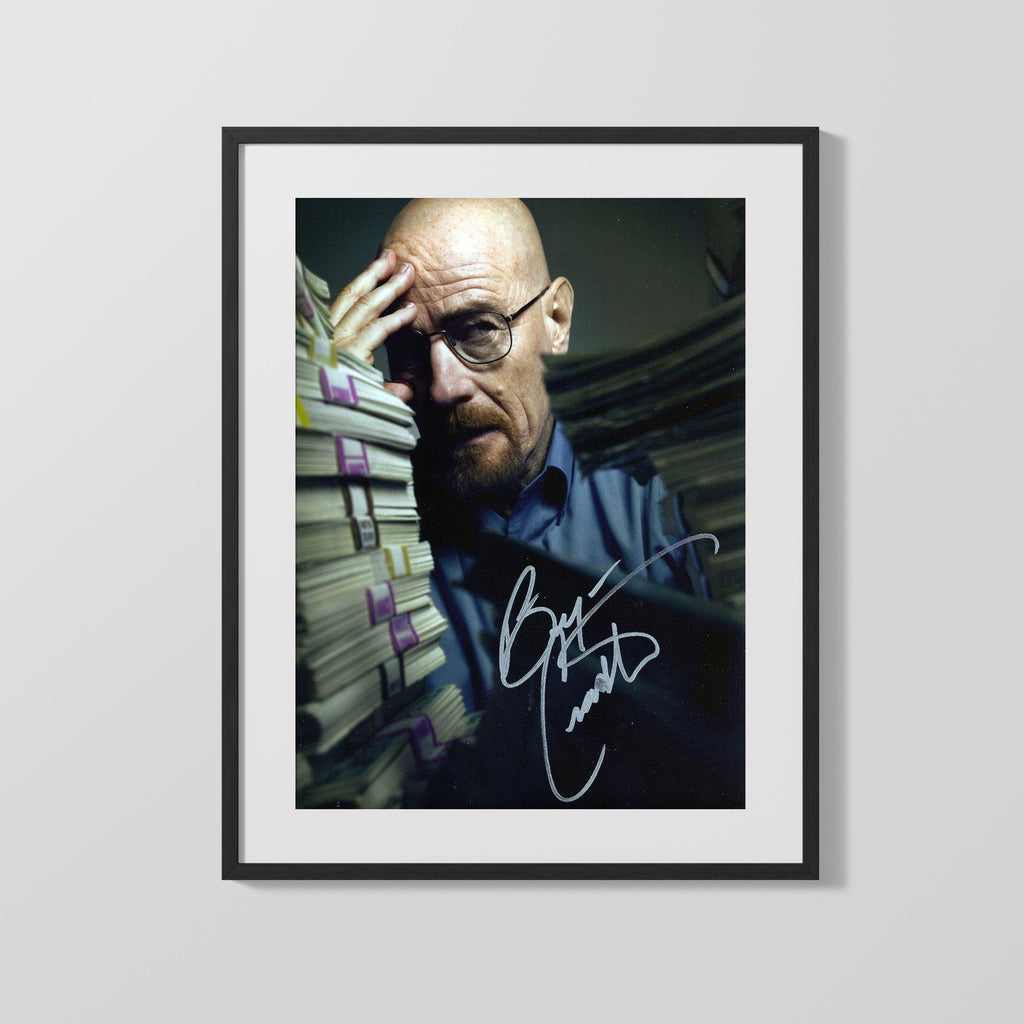 Bryan Cranston - Breaking Bad - Walter White Autograph Print Television Vintage Framed Prints Gallery Frame 16x20