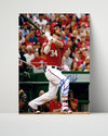 Bryce Harper Autograph Print - Nationals Moonshot - DC launched